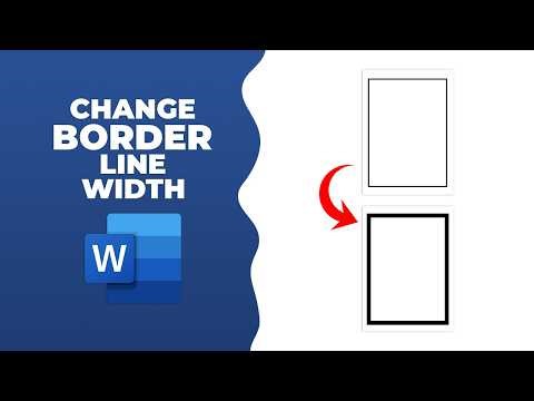 How to change page border line width in Microsoft Word