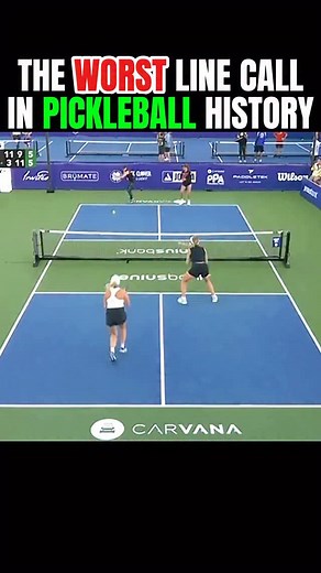 It doesn’t get much worse than this. This ball had to be at least two feet in. It also doesn’t help that both players were adamant that it was out versus perhaps trusting that their opponent, who was vehemently certain it was in. I do want to note that the player did apologize for the accidental bad call in our FB community but this HAS TO STOP. 🙅🏻‍♂️ | The Kitchen - Pickleball