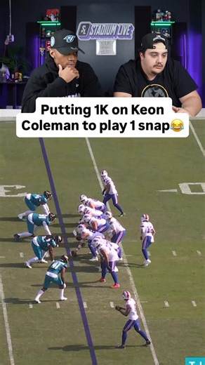 Keon Coleman plays 1 snap bang 🔥 Predict on sh*t you won't find anywhere else only on Stadium Live📲 | Stadium Live Studios