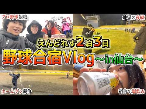 【Vlog】仙台に2泊3日の野球合宿しに行ったら上手くなりすぎたwwww