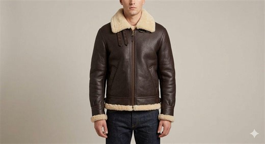 Men's B3 Bomber Jacket - Authentic Sheepskin Shearling Aviator Flight Jacket | All Colors