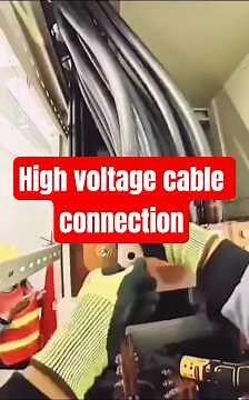High voltage cable connection #FireSafety #ShortCircuit #OverloadWarning #SafeWiring #tools #power