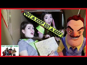 STUCK While Going Deeper In Hello Neighbors Underground Tunnels / That YouTub3 Family