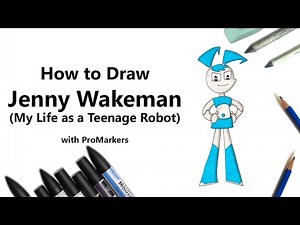 How to Draw and Color Jenny Wakeman from My Life as a Teenage Robot with ProMarkers [Speed Drawing]