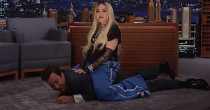 Madonna's Latest Appearance On Jimmy Fallon, Naturally, Ends With Her Riding Him On The Floor