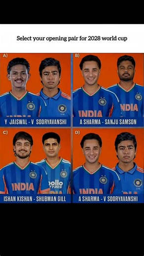 Select Opening pair for 2028 world cup | #cricket #ipl #worldcup #openers