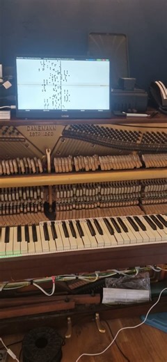 Pianola roll simulator #piano #music #python #raspberrypi