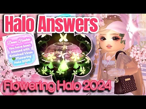 [NEW🌸] HALO ANSWERS To WIN The Entwined Vines 💚 FLOWERING HALO 2024 | Royale High FOUNTAIN ANSWERS
