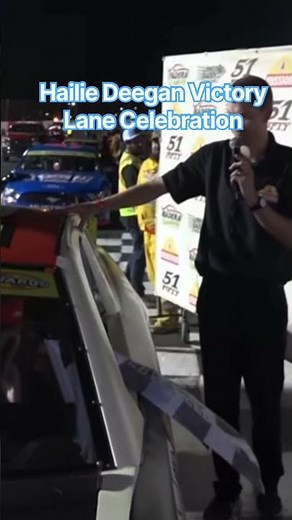 Hailie Deegan Victory Lane Celebration