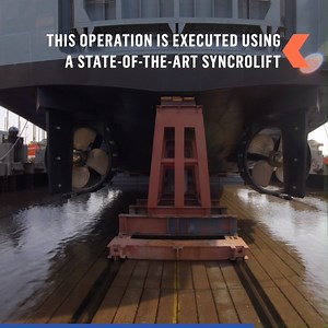 Getting a Navy ship into the water 'only' requires a platform, lots of winches and one very powerful tug. | Damen