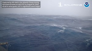 Saildrone sails into Hurricane Ernesto's big waves
