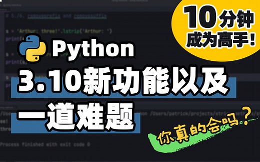 【Python】新版本终于等来了 match？！ 一次看清楚 | Python 基础教程 | Python 冷知识 | 十分钟高手系列