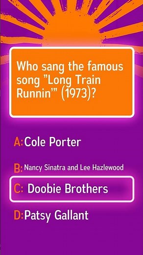 Which artist performed the hit song Long Train Runnin' in 1973?