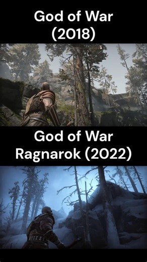God of War vs Ragnarok: Tree Physics Evolution! 🌲🪓
