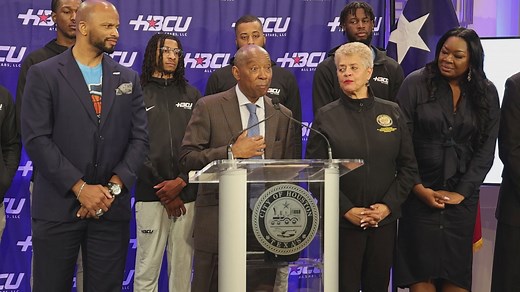 Sylvester Turner Speaks At The 2023 HBCU All-Game Press Conference -