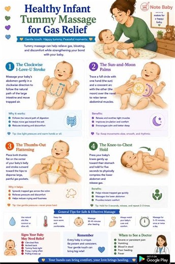 Soothe Baby's Tummy: 4 Gentle Massage Hacks for Gas Relief! #baby #newborn #newmom #parenting #child