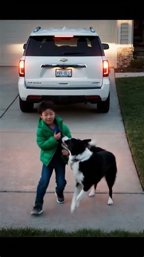 Border Collie Saves Child from Backing Car #shorts #dog #bordercollie #baby #rescue #hero