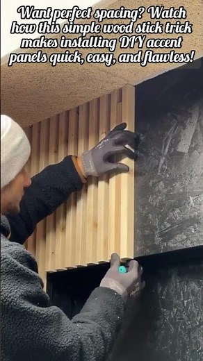 Easy Trick For Perfect Slat Wall DIY Spacing