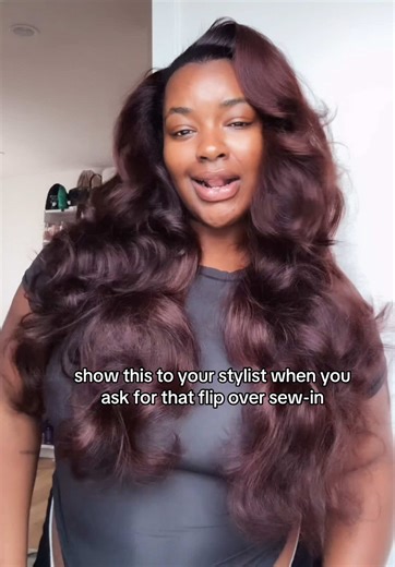 Flip Over Sew-In Hairstyle Guide