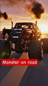 monster truck on road