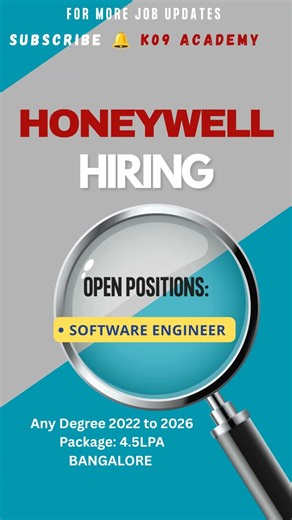 HONEYWELL MASS HIRING!🚀 #shorts #Jobs #trending #fresherjobs #careergrowth