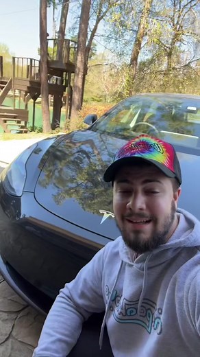 I built a zip line in my backyard. #zipline #diy #tesla #outside #rich #chad #epic #cinematic