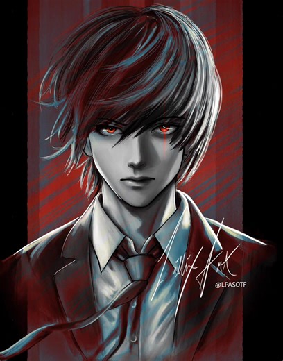 Bunch of Death Note voice actors are coming to Calgary Expo! So I am doing my duty and drawing them:) SEE YALL THERE🖤🤘🏻 Here is Light🥰 #lightyagami #deathnote #animeartist #portraitartist #lillixart