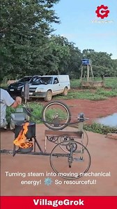 Homemade Steam Engine: Bicycle Parts Powering a Unique Machine