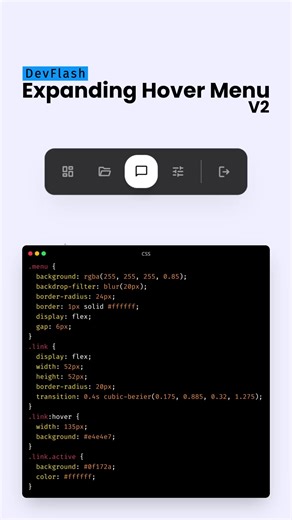 Expanding Hover Menu V2 con HTML, CSS y JS #programming #javascript #html #htmlcss #code