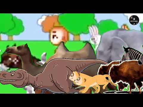 animal stampede part 2 || animals running || video animated