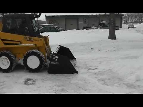 Skid Pro Skid Steer Snow Bucket Demo