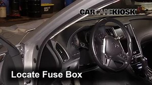 Interior Fuse Box Location: 2019 Infiniti Q50 Sport 3.0L V6 Turbo