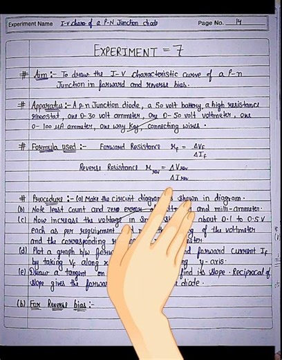 Experiment to Draw the V-I characteristics of a PN Junction Diode in Forward & Reverse Bias with PDF