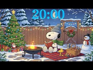 20-Minute Snoopy Lofi Christmas Timer 🎄 | Relax • Study • Chill