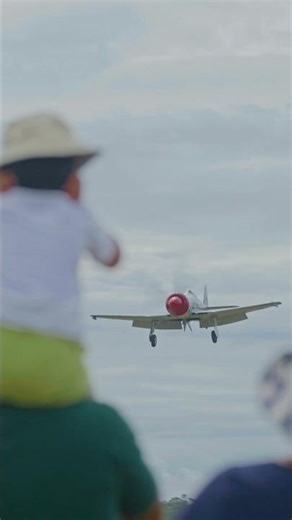 Sea Fury landing at Tyabb Airport, Australia