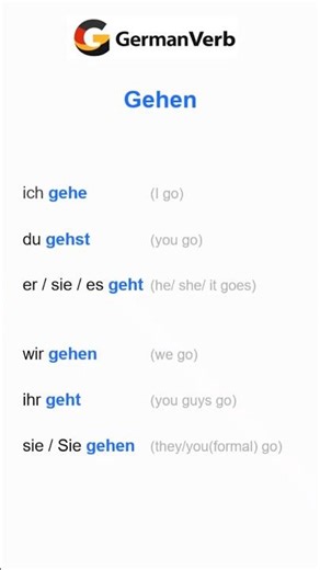 Gehen - Conjugation