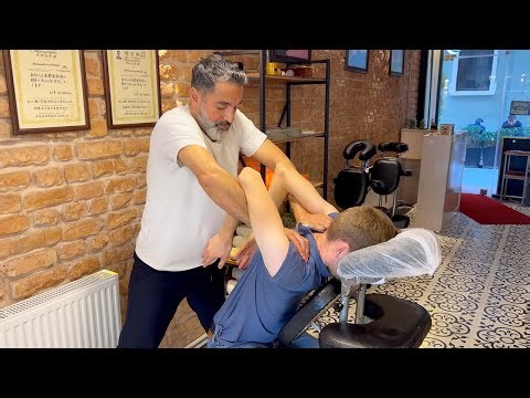 This CHAIR MASSAGE escalated Quickly 😳 ASMR with TURKISH THERAPIST Mohamed 🇹🇷