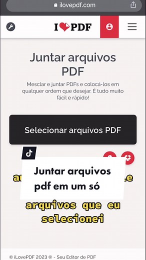 Como juntar varios arquivos pdf em um só arquivo. #dicas #dicascelular...