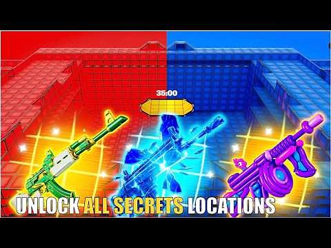 GOATED RED VS BLUE MAP FORTNITE - ALL SECRETS LOCATIONS PART 1
