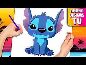 How to draw STITCH - Easy drawings - Lilo & Stitch