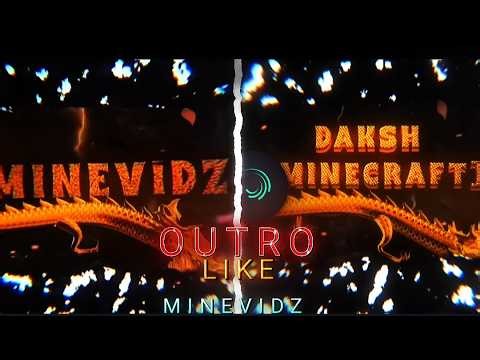 MineVidz Style Outro Preset | Alight Motion XML |DAKSH [MINECRAFT]