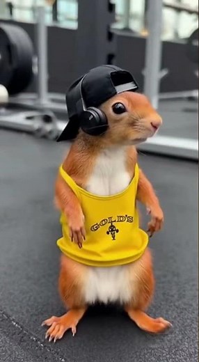 Squirrel Hits the Gym Like a Pro 🐿️💪