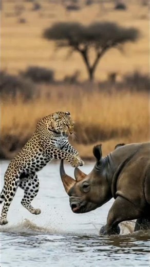 Rhino vs Bear – Unexpected Wild Clash | Powerful Fight in the Mountains #shorts #wildlife