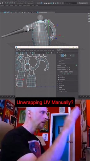 TGH Learnings on Instagram: "🤯 NOOB vs PRO | UV Unwrapping in Maya Struggling to unwrap UVs fast and clean? The workflow makes all the difference 👀 🟥 NOOB WAY: • Auto-unwrap everything • Get stretching & overlaps • Spend forever fixing shells 🟩 PRO WAY: • Place smart seams first • Unfold with purpose • Straighten & pack efficiently 🔥 Same model. Cleaner UVs. Way faster. 📌 Save this — you’ll thank yourself later. 👉 Follow for more Noob vs Pro 3D tips. #noobvspro #uvunwrapping #mayatips #au