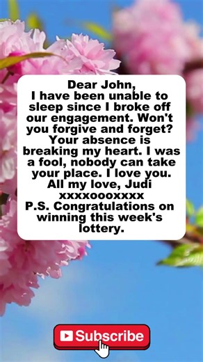Dear John #lottery #breakup #funny #humor #jokes #story #trending #laugh #memes #classic
