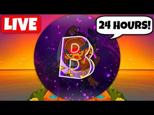 LIVE FOR 24 HOURS STRAIGHT PART 2! Playing With Viewers! (Bloons TD Battles 2)