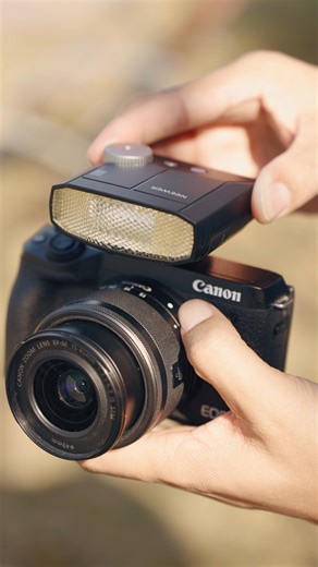 Tag #NEEWER to be featured! 📸 on Instagram: "Retro vibes, modern power! The cutest flash for your camera!👉NEEWER Z150 #NEEWER #cameraflash #retrocamera #streetphotography #miniflash"