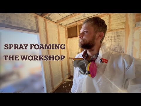 Model Train Workshop Build | Spray Foaming the Container Workroom (Full Process)
