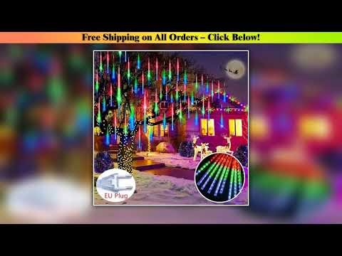 LED Meteor Shower Rain Lights Fairy String Light Christmas Outdoor Festoon Waterproof Falling