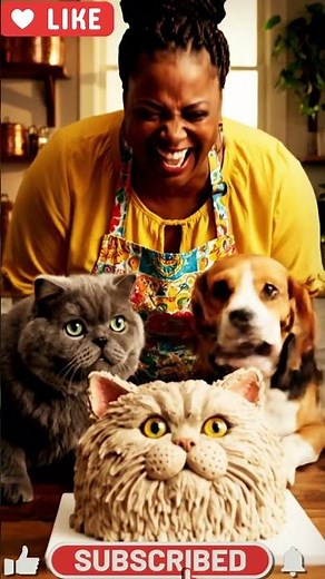 Woman Cuts Cake That Looks Just Like Her Pet Cat | Funny Pet Reactions 🐱🎂